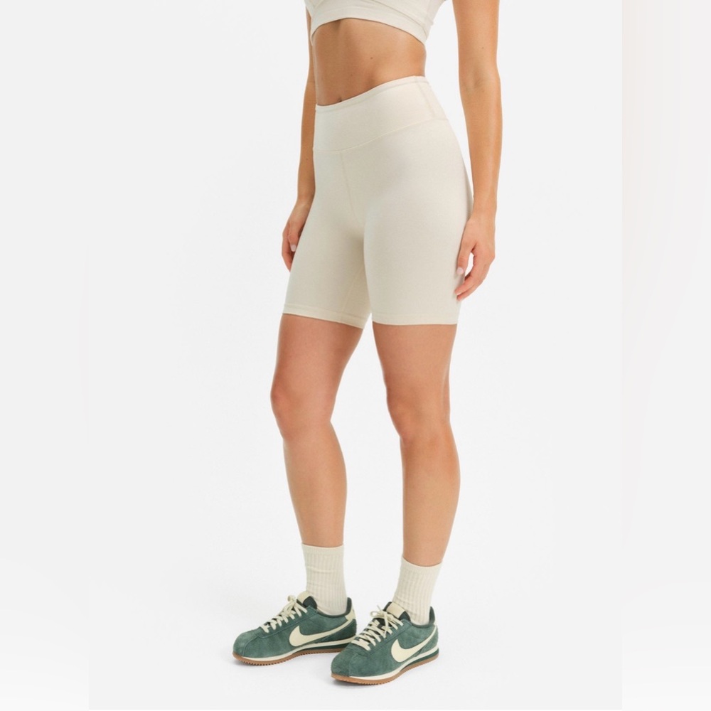 NWT MATE the Label Organic Stretch Bike Shorts Bone Medium